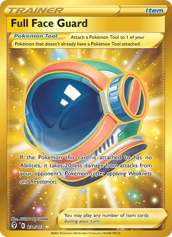Full Face Guard — Evolving Skies #231 (Pokémon TCG card)