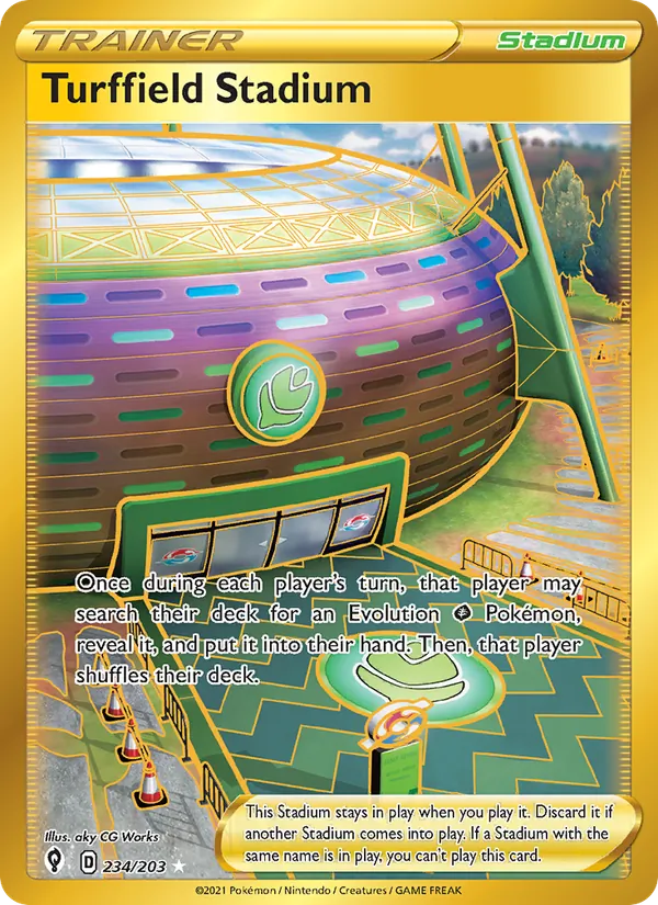 Turffield Stadium — Evolving Skies #234 (Pokémon TCG card)
