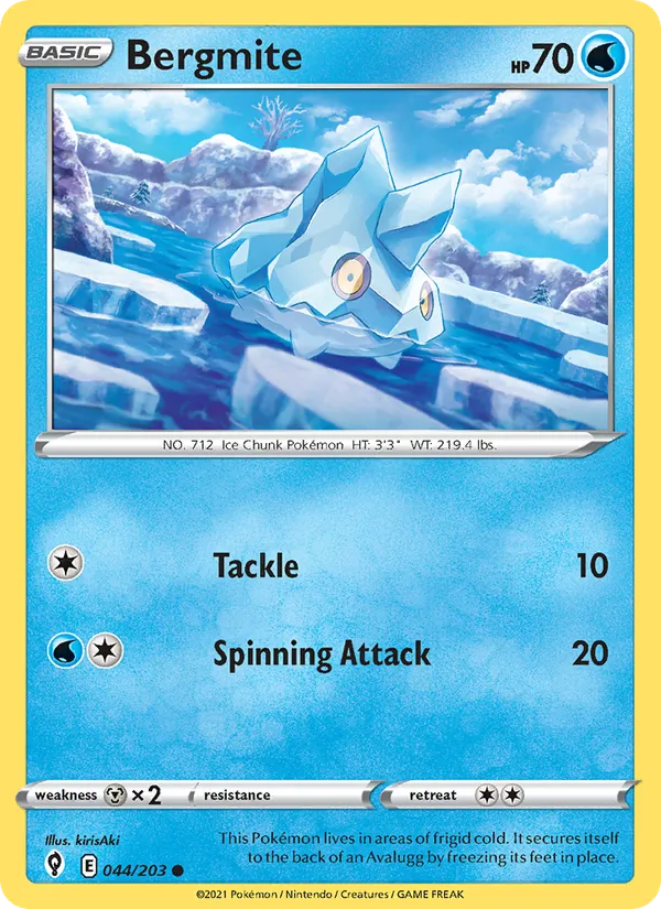 Bergmite — Evolving Skies #44 (Pokémon TCG card)