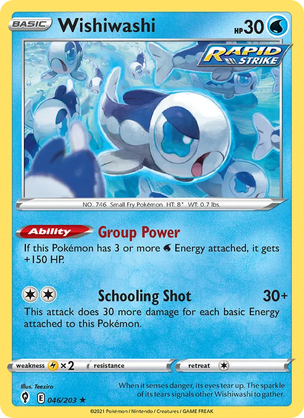 Wishiwashi — Evolving Skies #46 (Pokémon TCG card)