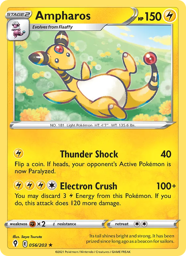 Ampharos — Evolving Skies #56 (Pokémon TCG card)