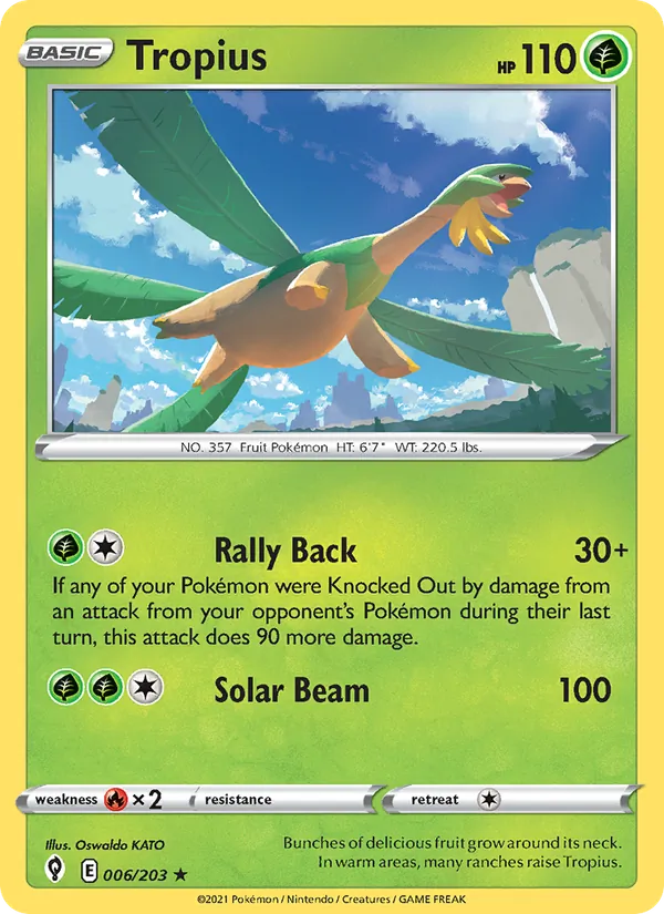 Tropius — Evolving Skies #6 (Pokémon TCG card)