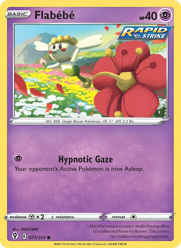 Flabébé — Evolving Skies #71 (Pokémon TCG card)
