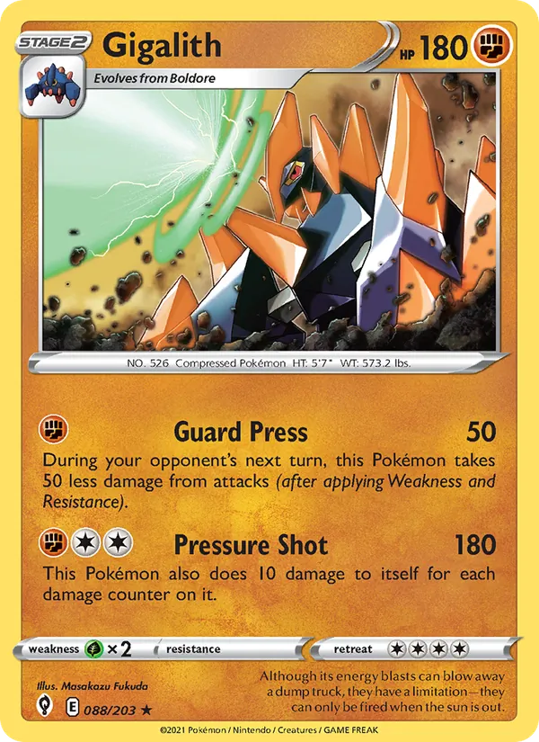 Gigalith — Evolving Skies #88 (Pokémon TCG card)
