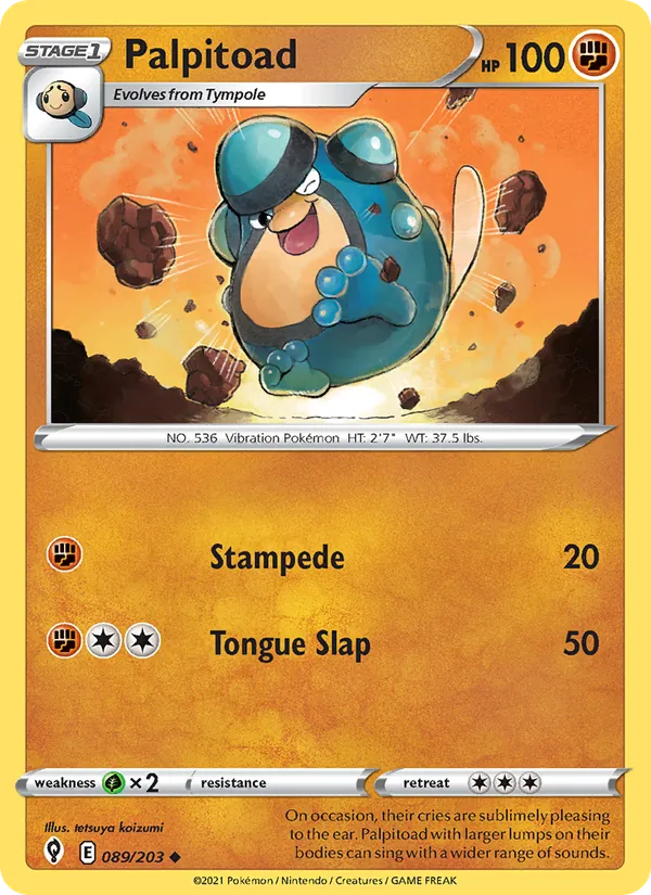 Palpitoad — Evolving Skies #89 (Pokémon TCG card)