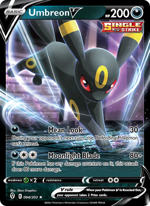 Umbreon V — Evolving Skies #94 (Pokémon TCG card)
