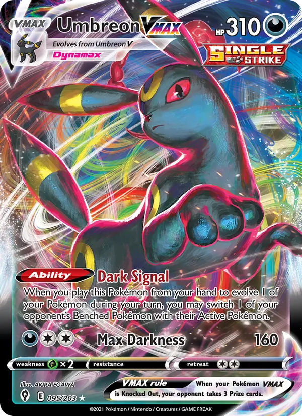 Umbreon VMAX — Evolving Skies #95 (Pokémon TCG card)