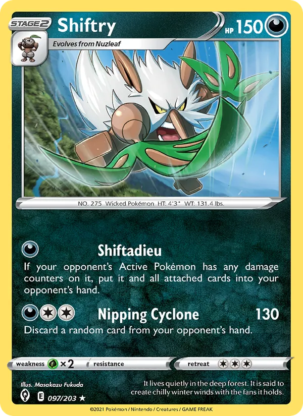 Shiftry — Evolving Skies #97 (Pokémon TCG card)