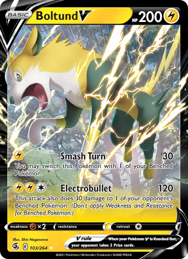 Boltund V — Fusion Strike #103 (Pokémon TCG card)