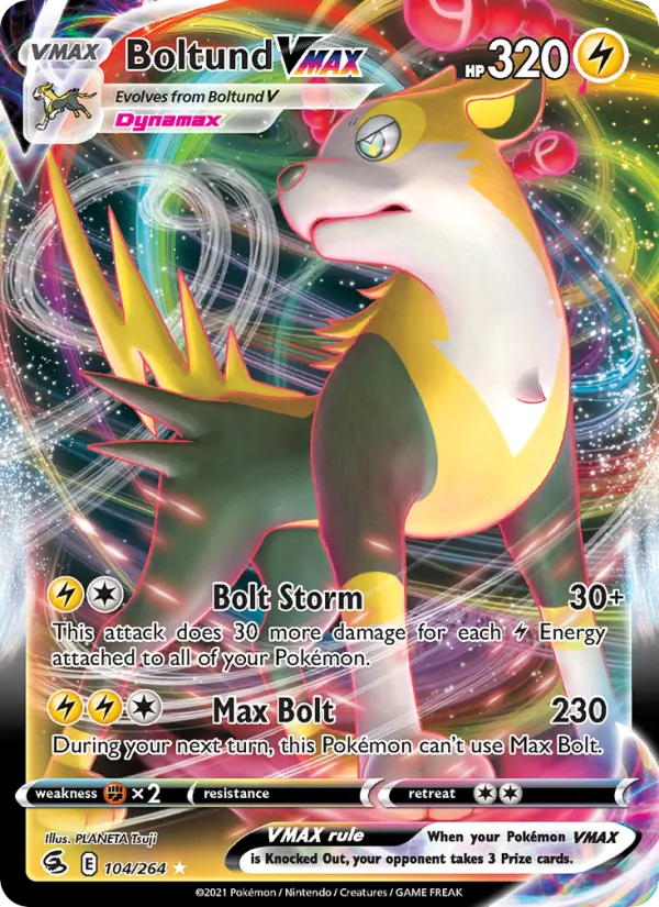 Boltund VMAX — Fusion Strike #104 (Pokémon TCG card)