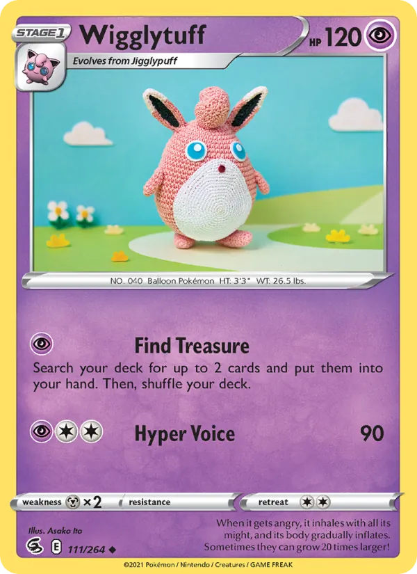 Wigglytuff — Fusion Strike #111 (Pokémon TCG card)