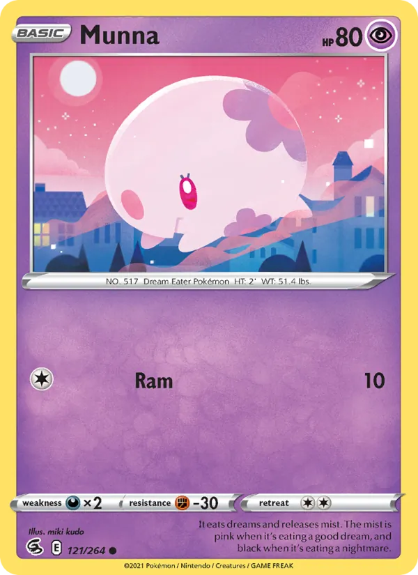 Munna — Fusion Strike #121 (Pokémon TCG card)