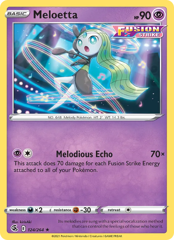 Meloetta — Fusion Strike #124 (Pokémon TCG card)
