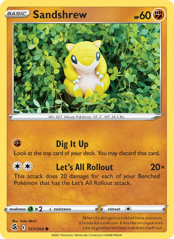 Sandshrew — Fusion Strike #131 (Pokémon TCG card)