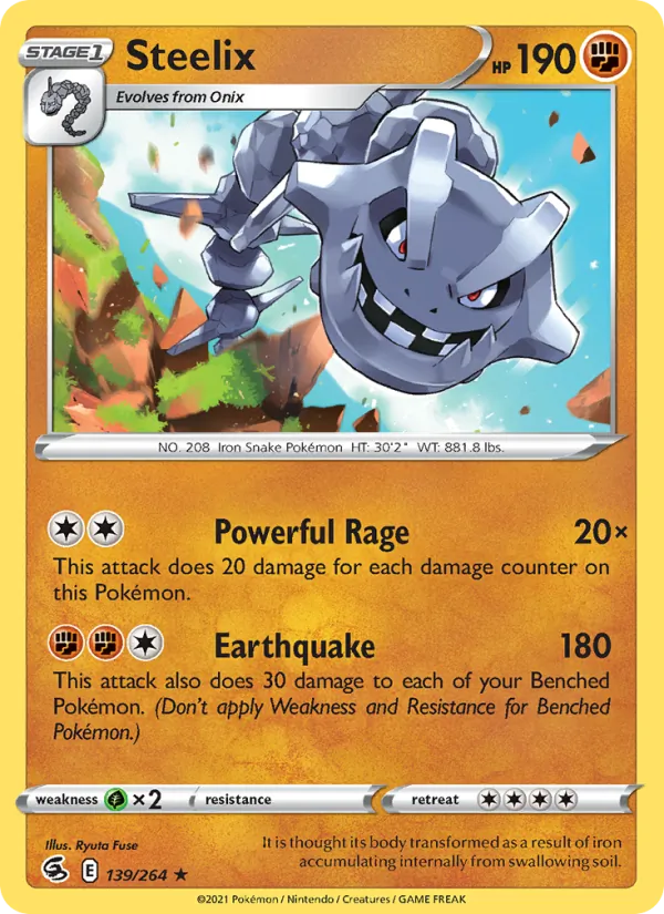 Steelix — Fusion Strike #139 (Pokémon TCG card)