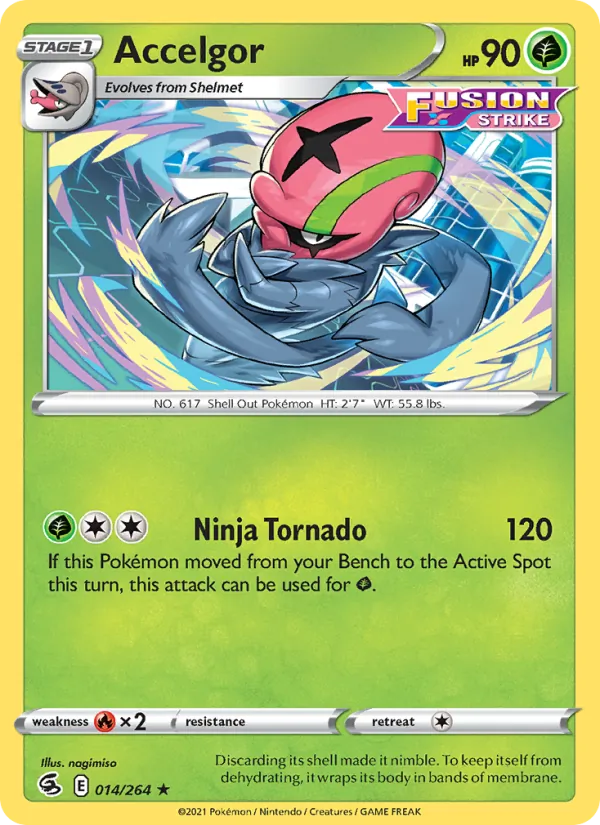 Accelgor — Fusion Strike #14 (Pokémon TCG card)