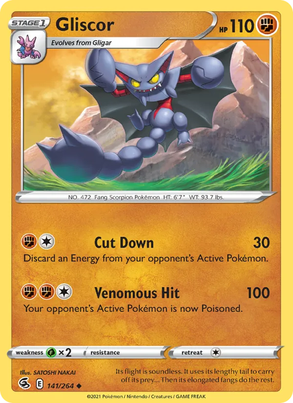 Gliscor — Fusion Strike #141 (Pokémon TCG card)