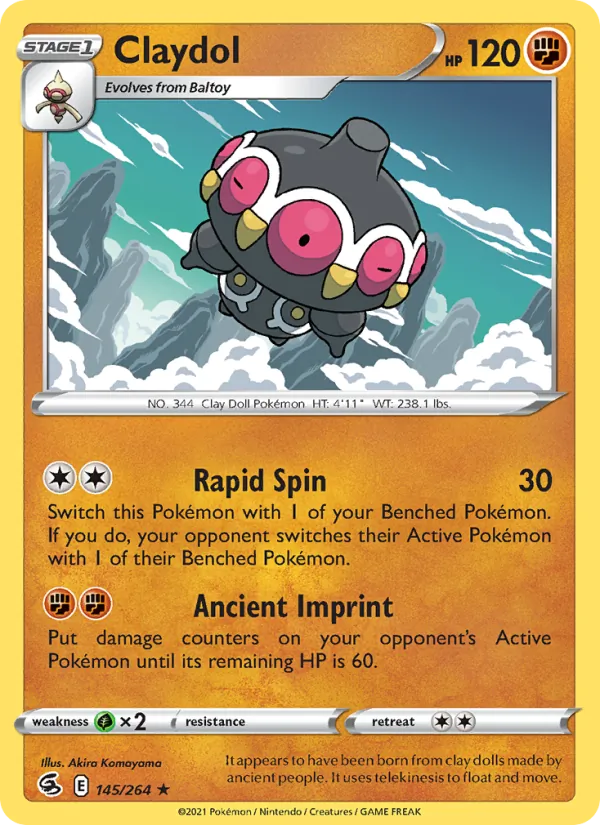 Claydol — Fusion Strike #145 (Pokémon TCG card)