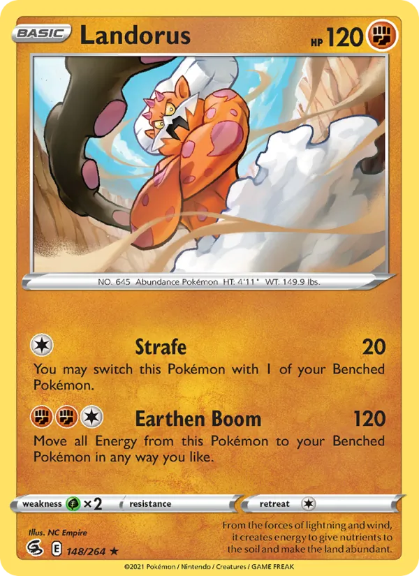 Landorus — Fusion Strike #148 (Pokémon TCG card)
