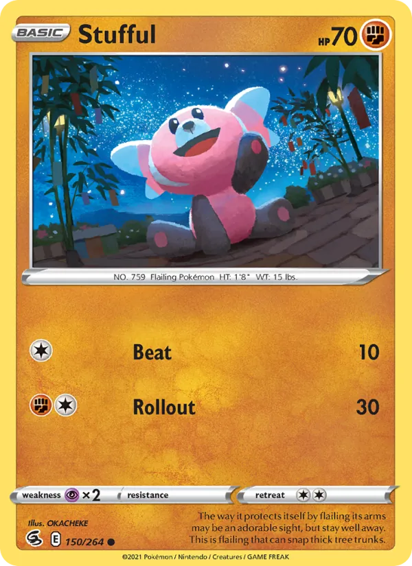 Stufful — Fusion Strike #150 (Pokémon TCG card)