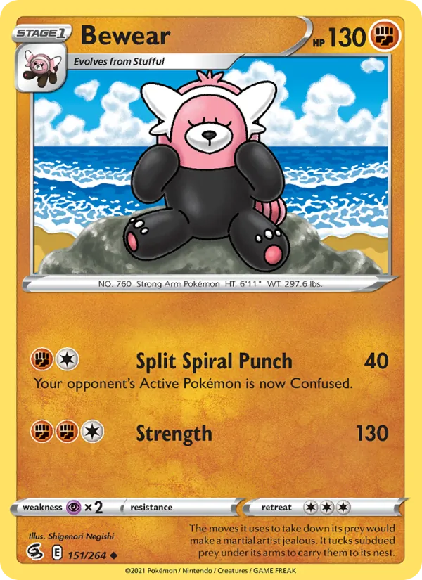 Bewear — Fusion Strike #151 (Pokémon TCG card)