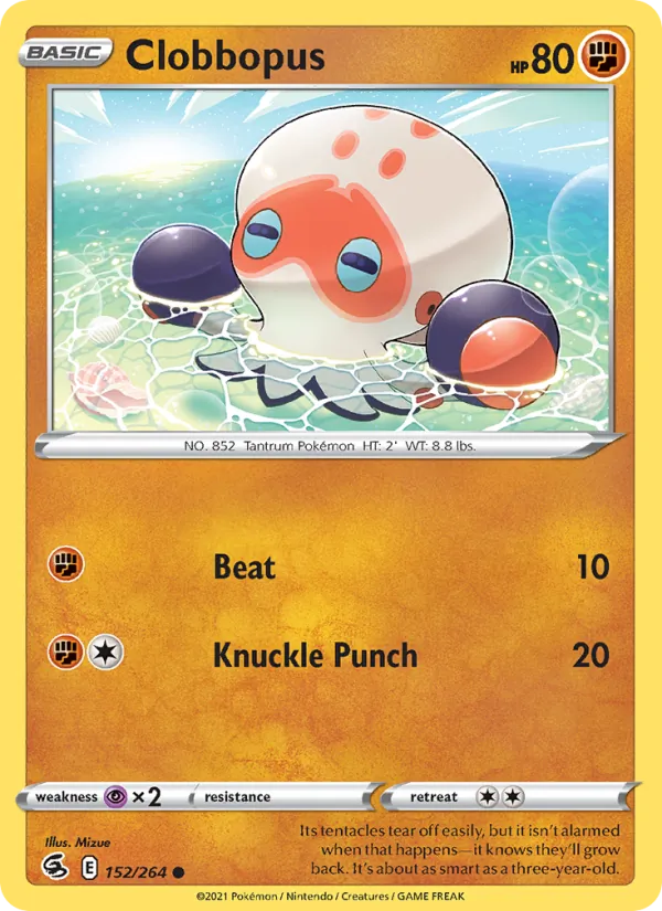Clobbopus — Fusion Strike #152 (Pokémon TCG card)