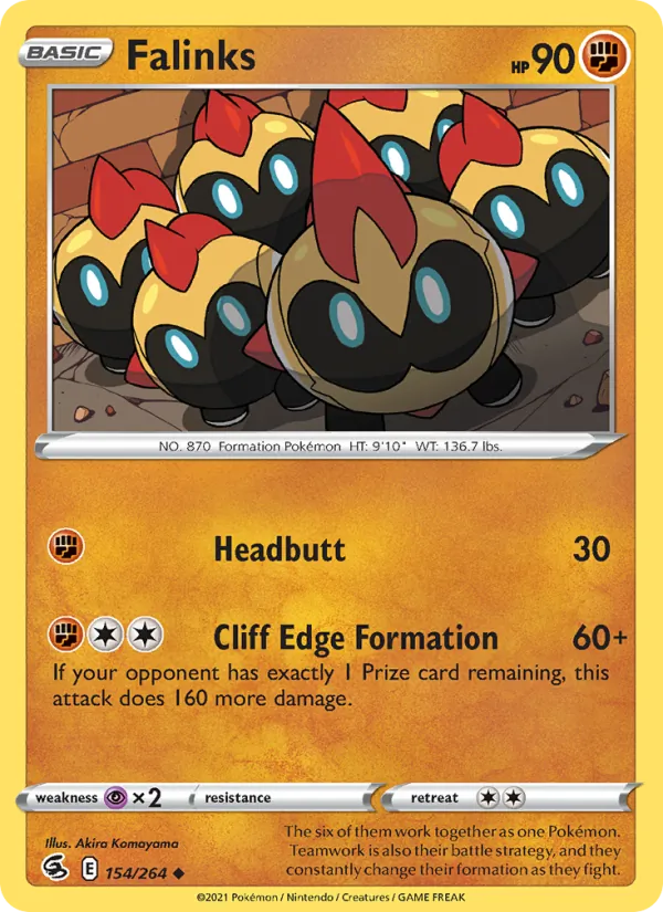 Falinks — Fusion Strike #154 (Pokémon TCG card)