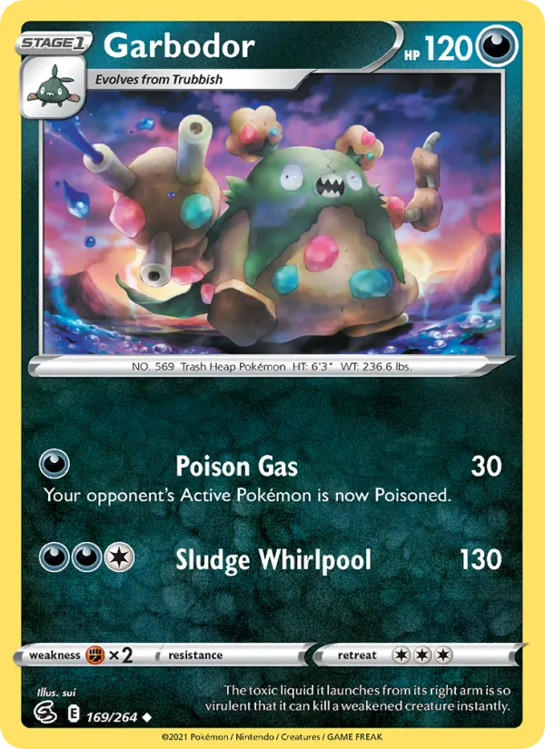 Garbodor — Fusion Strike #169 (Pokémon TCG card)