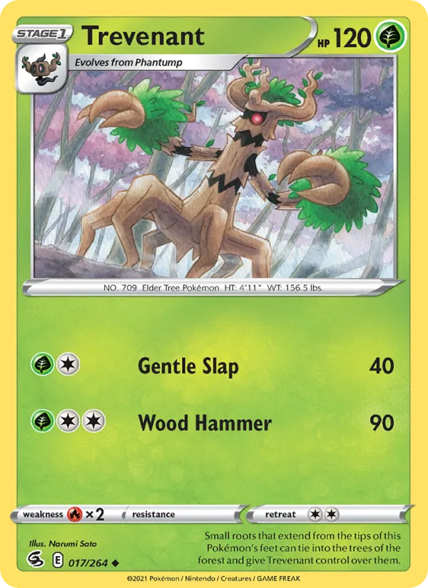 Trevenant — Fusion Strike #17 (Pokémon TCG card)
