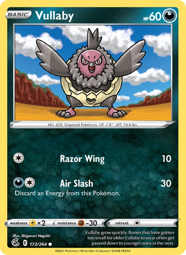 Vullaby — Fusion Strike #172 (Pokémon TCG card)