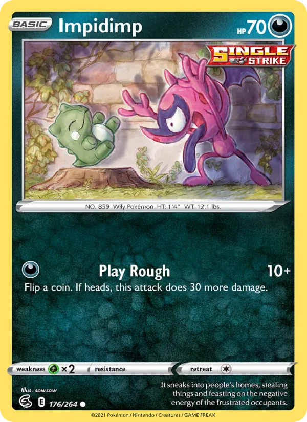 Impidimp — Fusion Strike #176 (Pokémon TCG card)