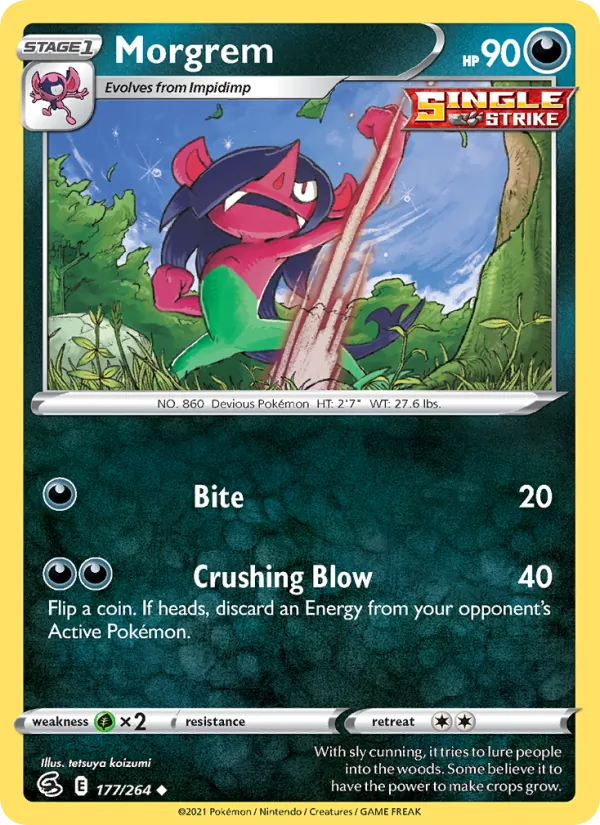 Morgrem — Fusion Strike #177 (Pokémon TCG card)
