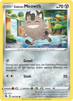 Galarian Meowth (Fusion Strike #180)