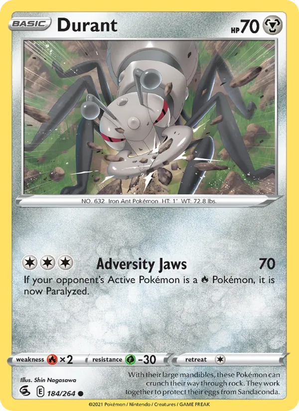 Durant — Fusion Strike #184 (Pokémon TCG card)