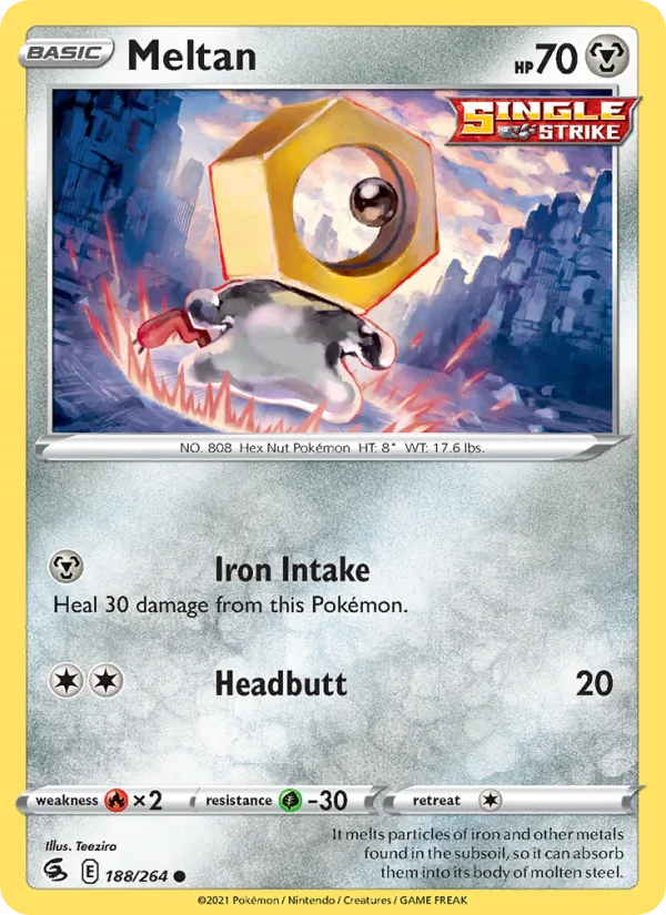 Meltan — Fusion Strike #188 (Pokémon TCG card)
