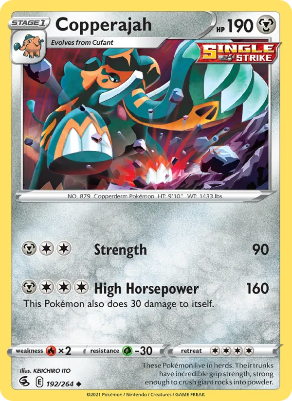 Copperajah — Fusion Strike #192 (Pokémon TCG card)
