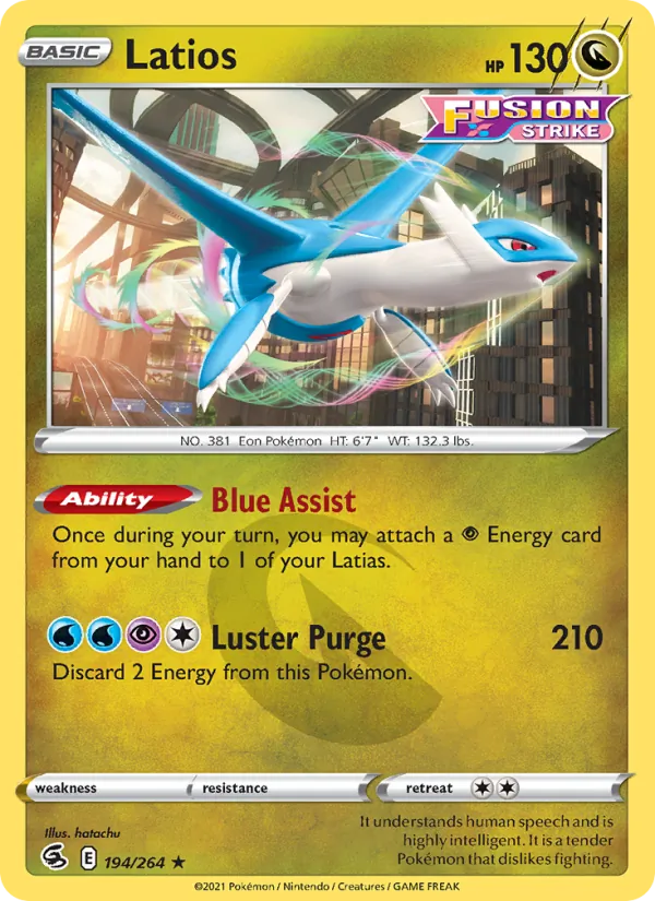 Latios — Fusion Strike #194 (Pokémon TCG card)