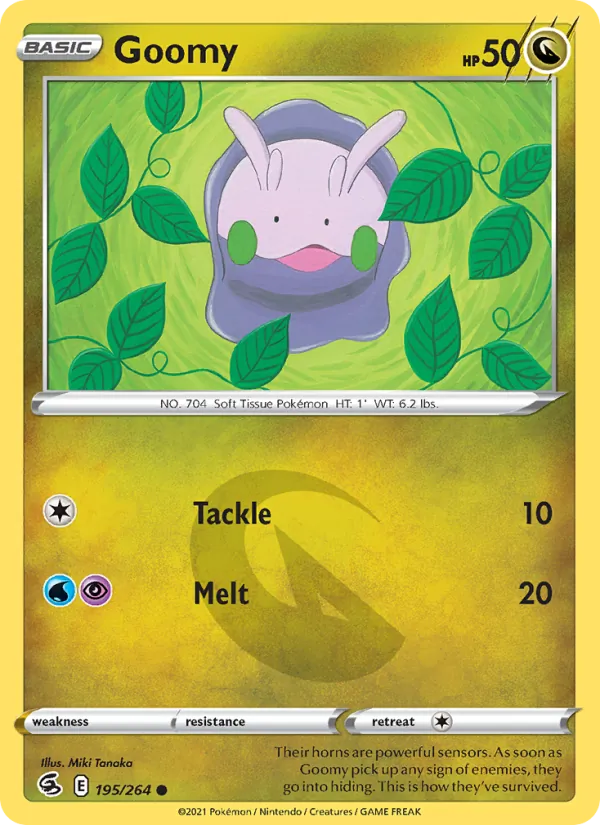 Goomy — Fusion Strike #195 (Pokémon TCG card)