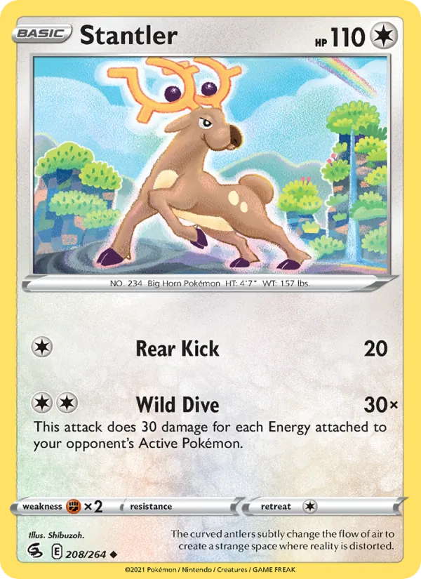Stantler — Fusion Strike #208 (Pokémon TCG card)