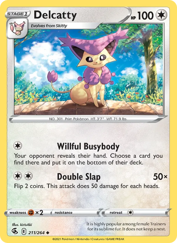 Delcatty — Fusion Strike #211 (Pokémon TCG card)