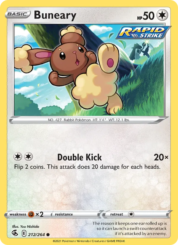 Buneary — Fusion Strike #212 (Pokémon TCG card)