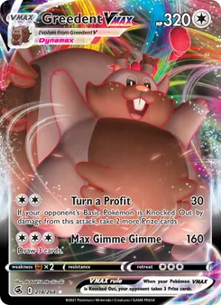 Greedent VMAX (Fusion Strike #218)