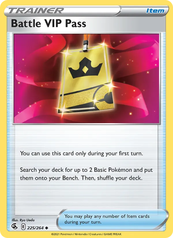 Battle VIP Pass — Fusion Strike #225 (Pokémon TCG card)