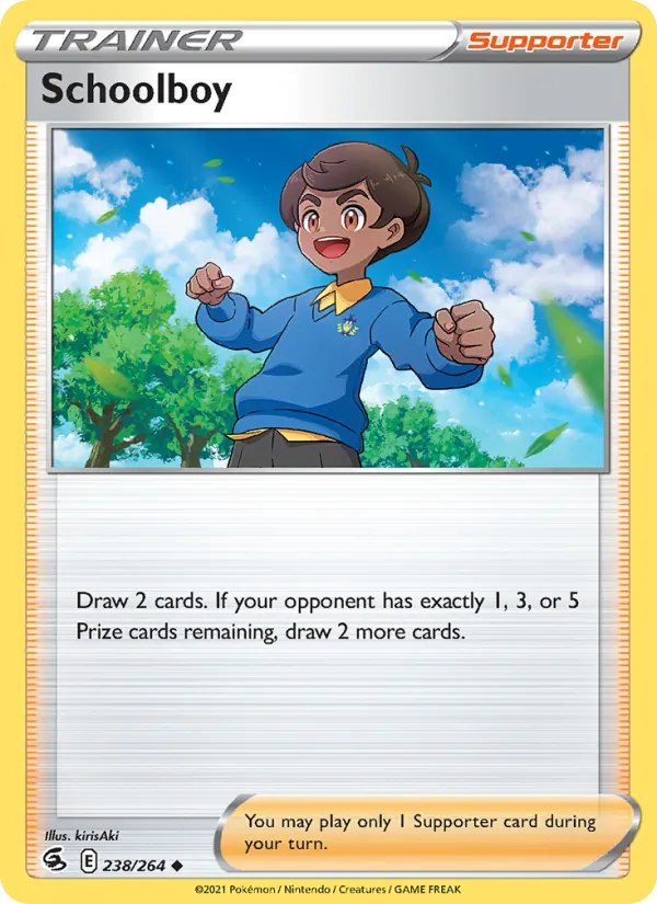 Schoolboy — Fusion Strike #238 (Pokémon TCG card)