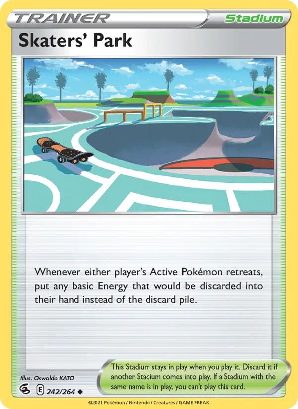 Skaters' Park — Fusion Strike #242 (Pokémon TCG card)