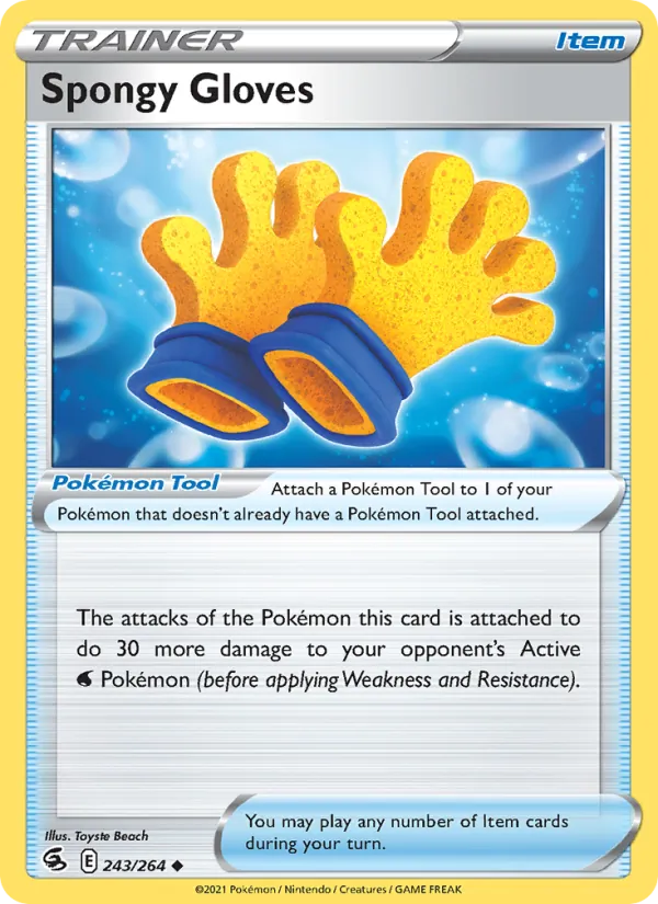 Spongy Gloves — Fusion Strike #243 (Pokémon TCG card)