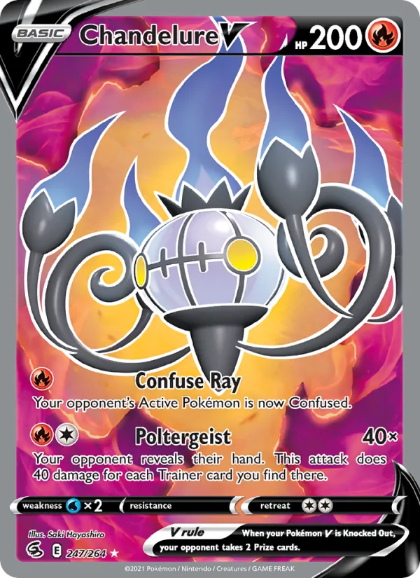 Chandelure V — Fusion Strike #247 (Pokémon TCG card)