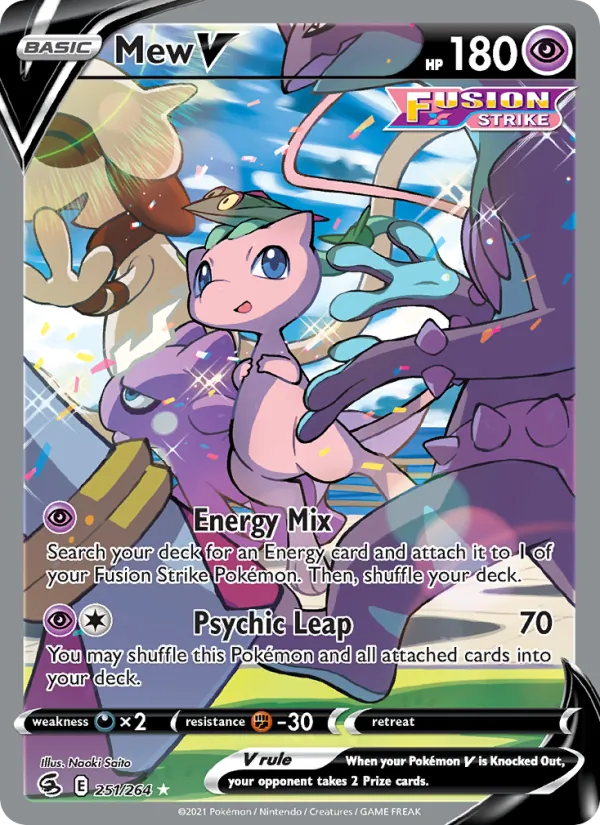Mew V — Fusion Strike #251 (Pokémon TCG card)