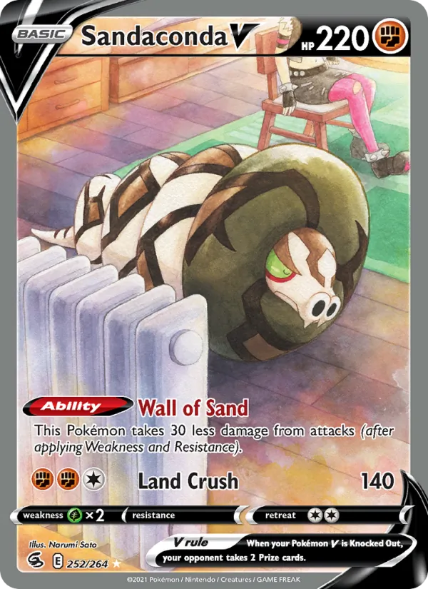 Sandaconda V — Fusion Strike #252 (Pokémon TCG card)