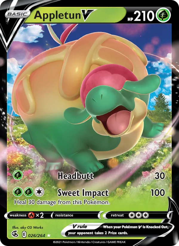 Appletun V — Fusion Strike #26 (Pokémon TCG card)